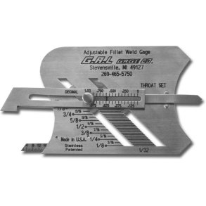 G.A.L Adjustable Fillet Weld Gage