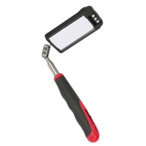 Inspection spejl med LED Str Large Firkantet