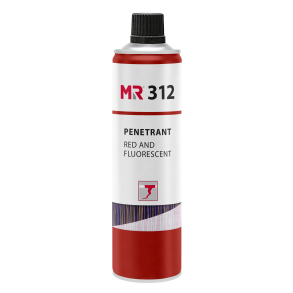 MR 312 Penetrant, red, fluorescent (Low Temp -30 to +10) (Box of 12 cans)