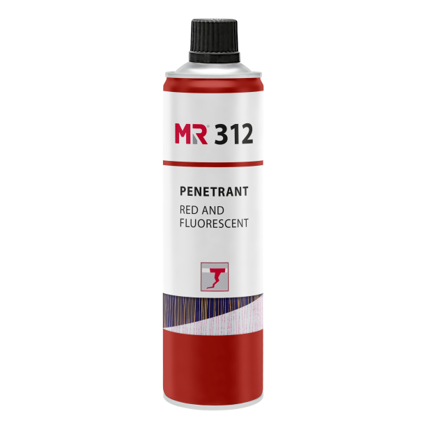 MR 312 Penetrant, red, fluorescent (Low Temp -30 to +10) (Box of 12 cans)